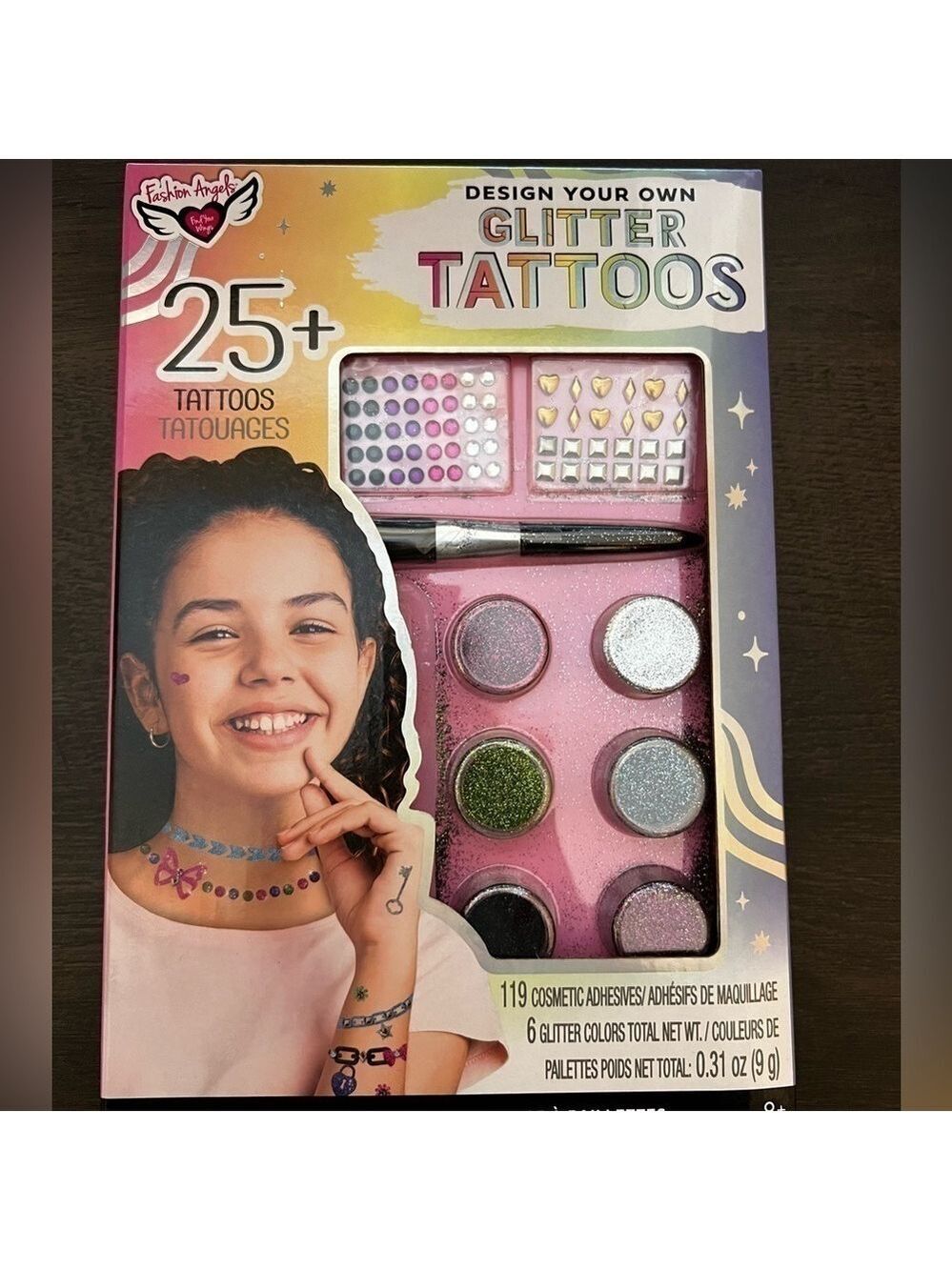 New Design Your Own Glitter Tattoos. 25+ tattoos. Great gift!